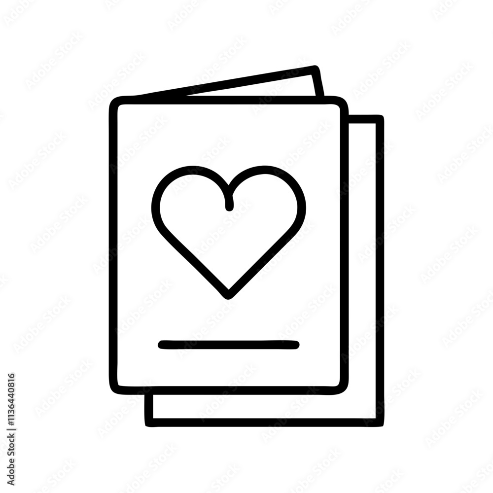 friendship card with heart icon friendship card with heart icon