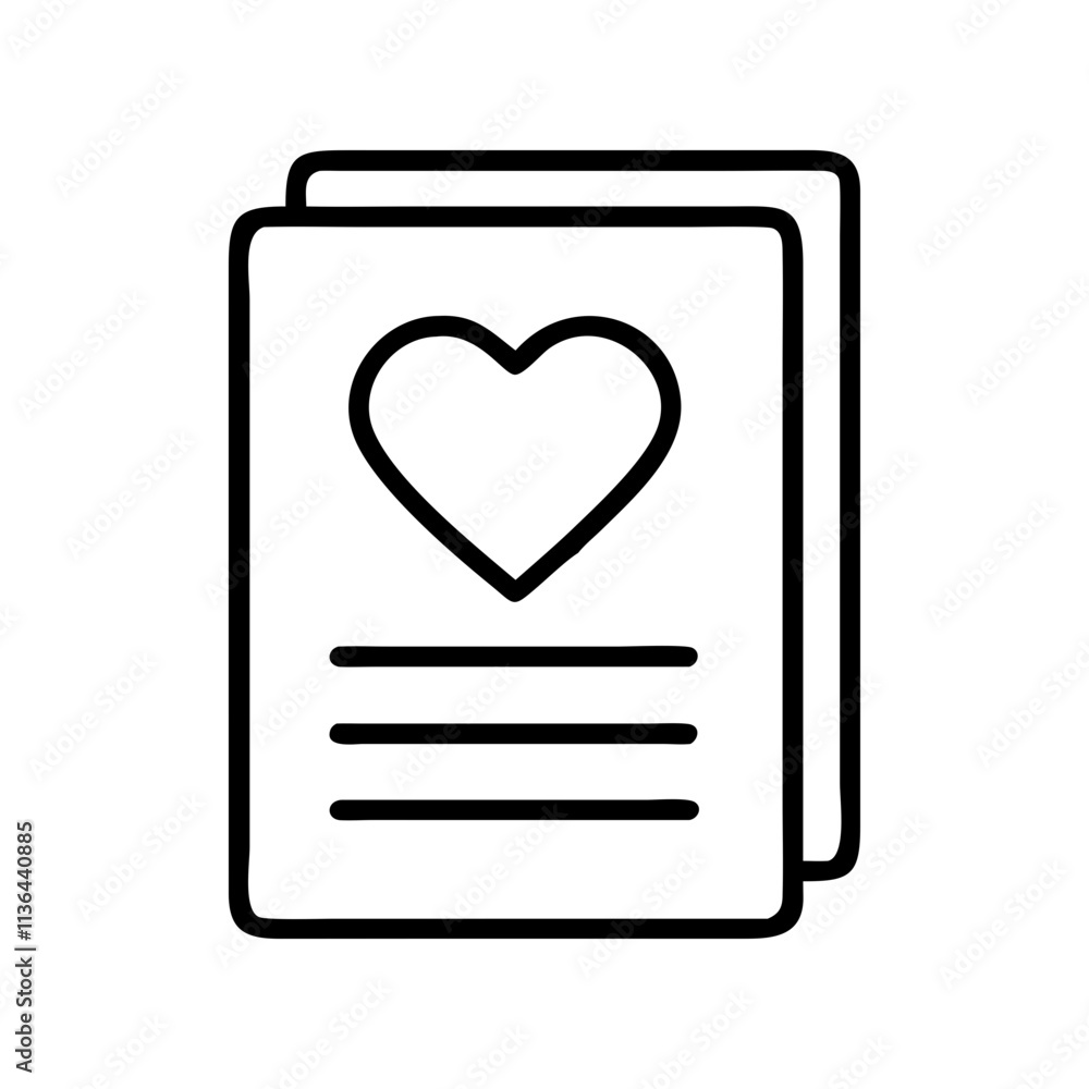 friendship card with heart icon friendship card with heart icon