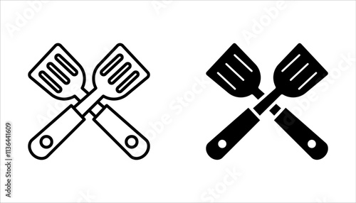 spatula icon set. vector illustration for web design isolated on white background.