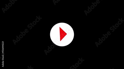 Video player icon triangle shape button icon animation .