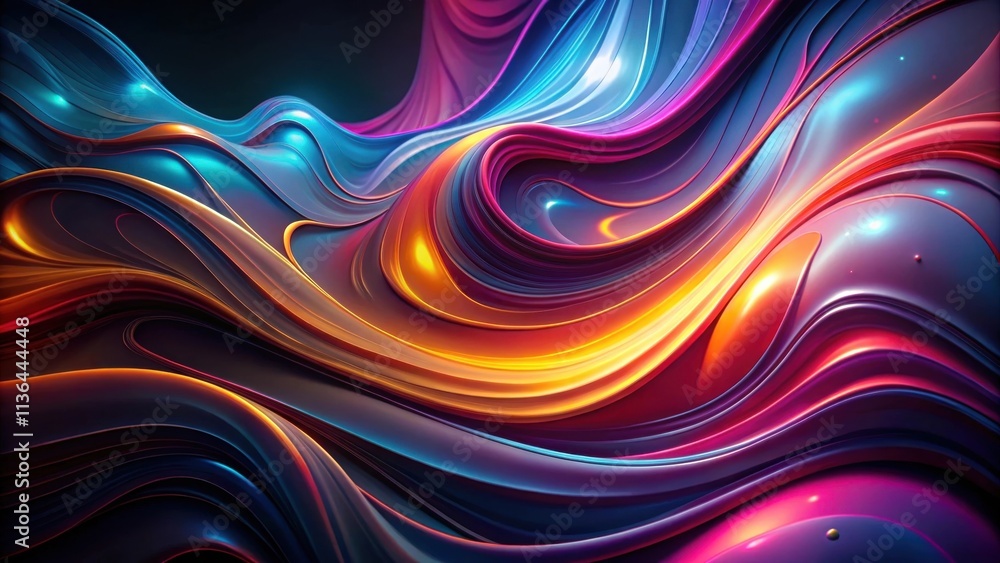 Abstract Swirling Vibrant Hues A Dynamic Composition of Colorful, Intertwined, and Flowing Shapes Abstract Swirling Vibrant Hues A Dynamic Composition of Colorful, Intertwined, and Flowing Shapes