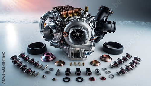 Precision Engineered Twin Turbocharger System Components photo