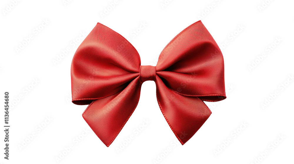 Elegant Red Bow with Soft Satin Texture Elegant Red Bow with Soft Satin Texture