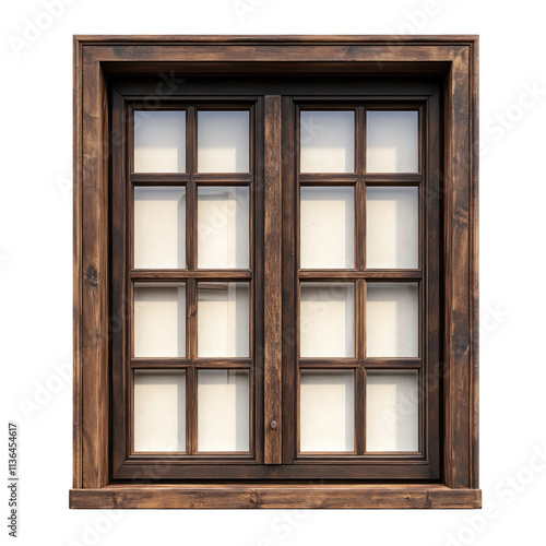 Elegant Wooden Window with Classic Design