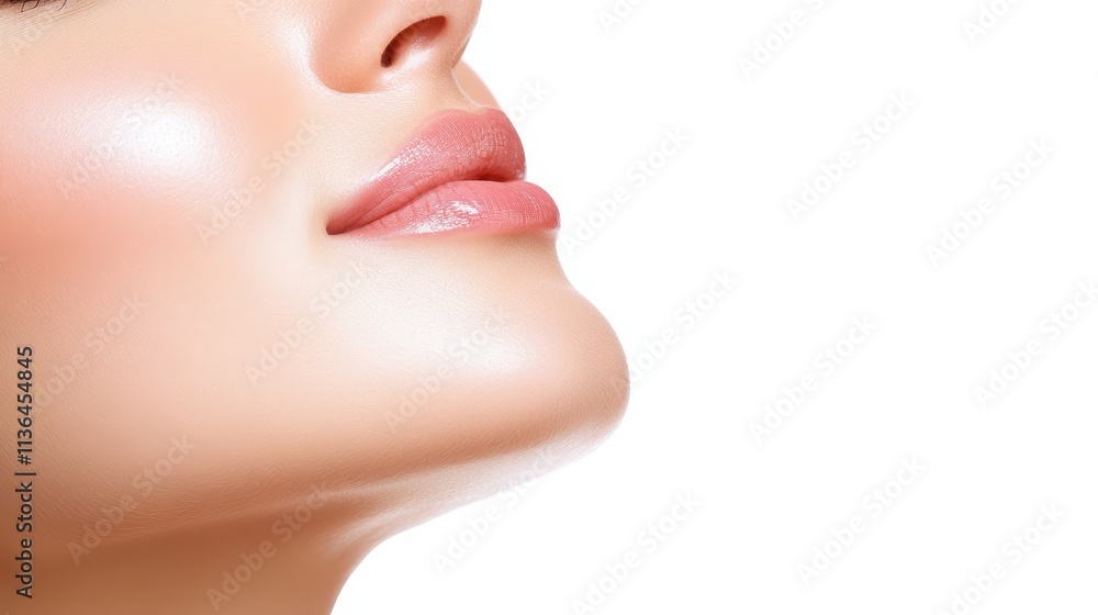 Obraz premium Serene woman with closed eyes , portrait of tranquility, relaxation and mindfulness