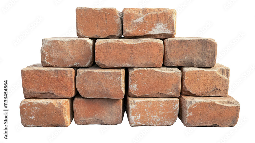 Obraz premium Stacked Bricks for Construction and Design Projects