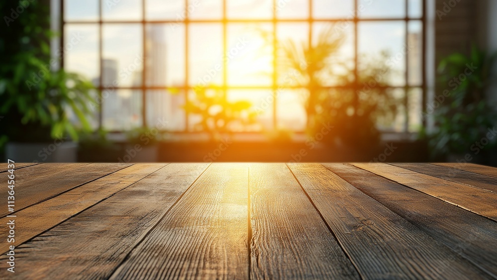 Sunlight streaming through a window with plants in the background Sunlight streaming through a window with plants in the background
