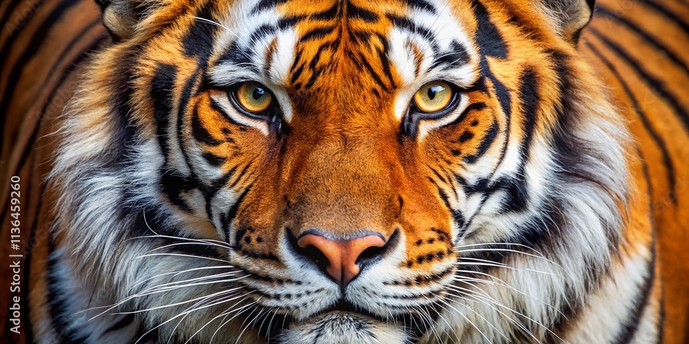 Close-Up of Majestic Tiger in Stunning Detail with Smooth Blur Edges, Perfect for Product Photography and Generative AI Technology Applications Close-Up of Majestic Tiger in Stunning Detail with Smooth Blur Edges, Perfect for Product Photography and Generative AI Technology Applications