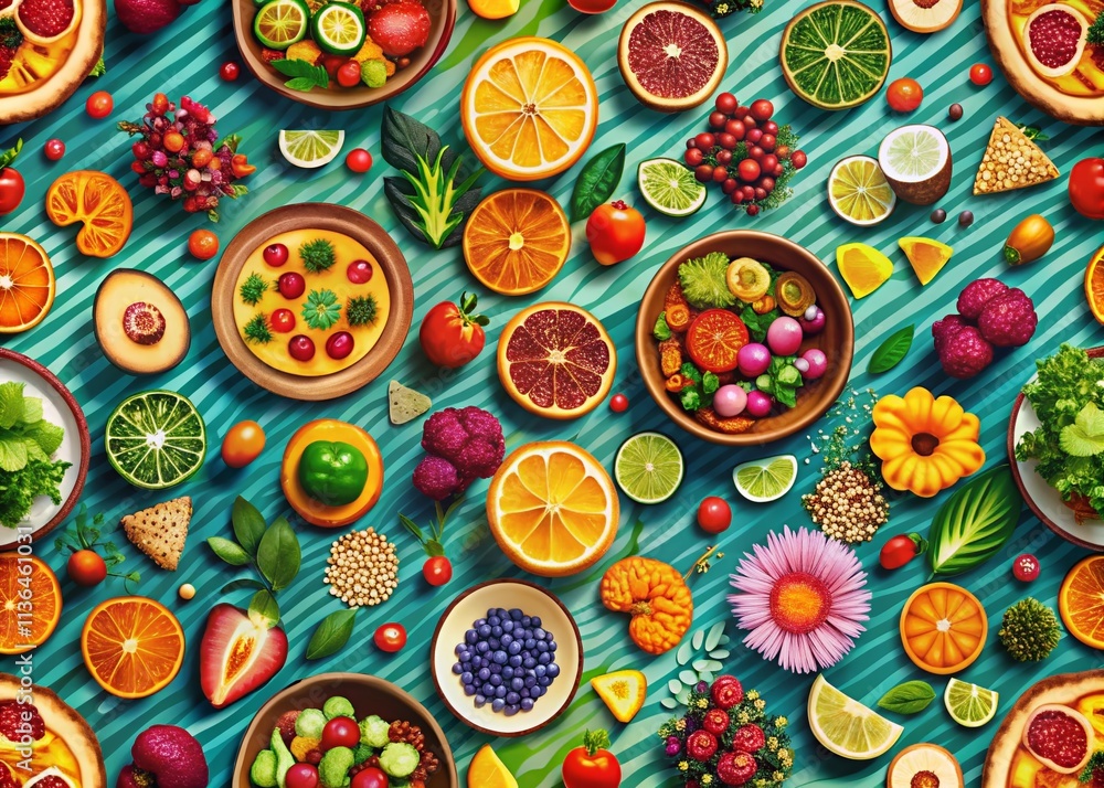 Colorful Abstract Background Patterns Seamless Design Fashion Food Illustration Colorful Abstract Background Patterns Seamless Design Fashion Food Illustration
