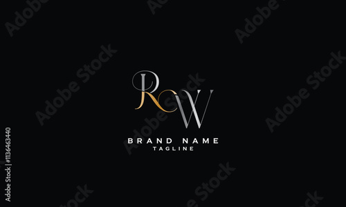 RNW, RWN, NRW, NWR, WNR, WRN, Abstract initial monogram letter alphabet logo design photo