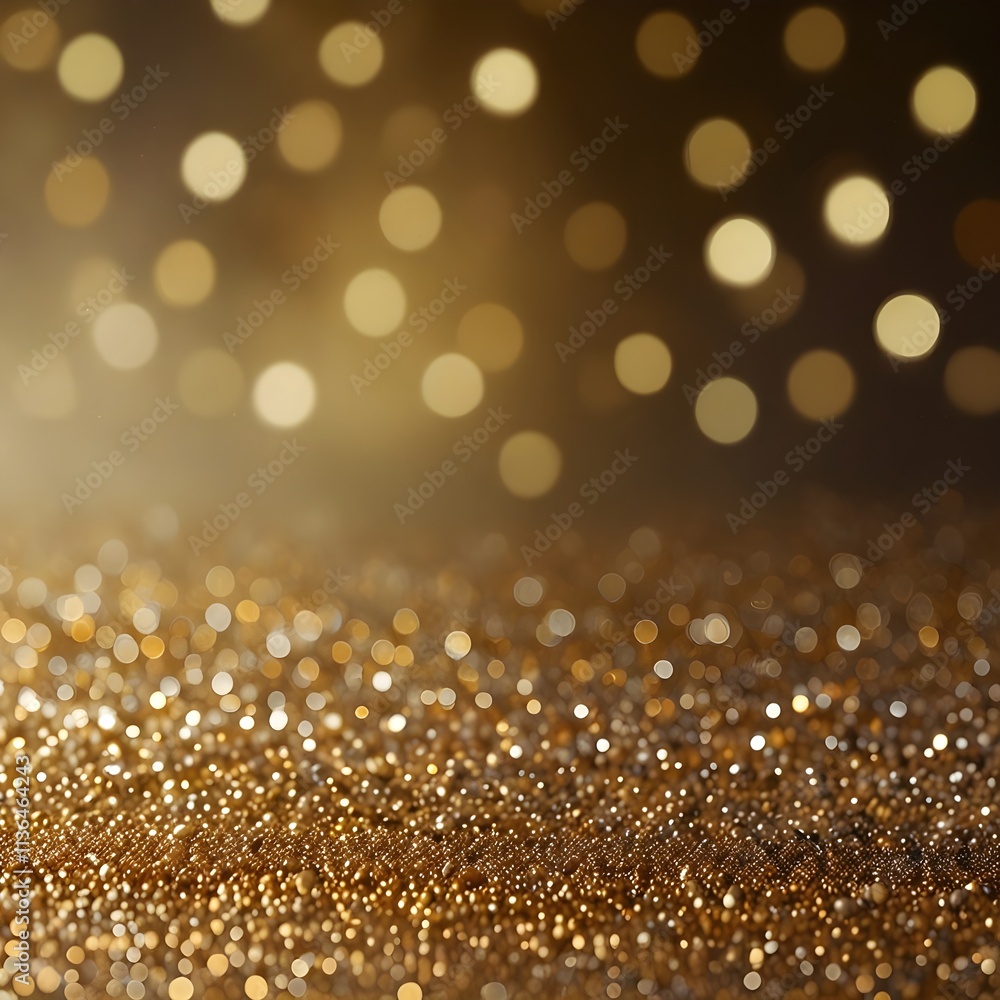 Gold defocused glitter background with copy space Generative AI Gold defocused glitter background with copy space Generative AI