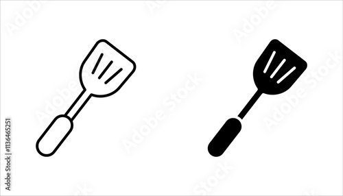 spatula icon set. vector illustration for web design, app, and UI. eps 10.
