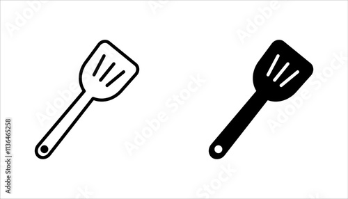spatula icon set. vector illustration for web design, app, and UI. eps 10.