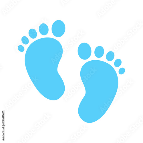 Baby boy footprint icon