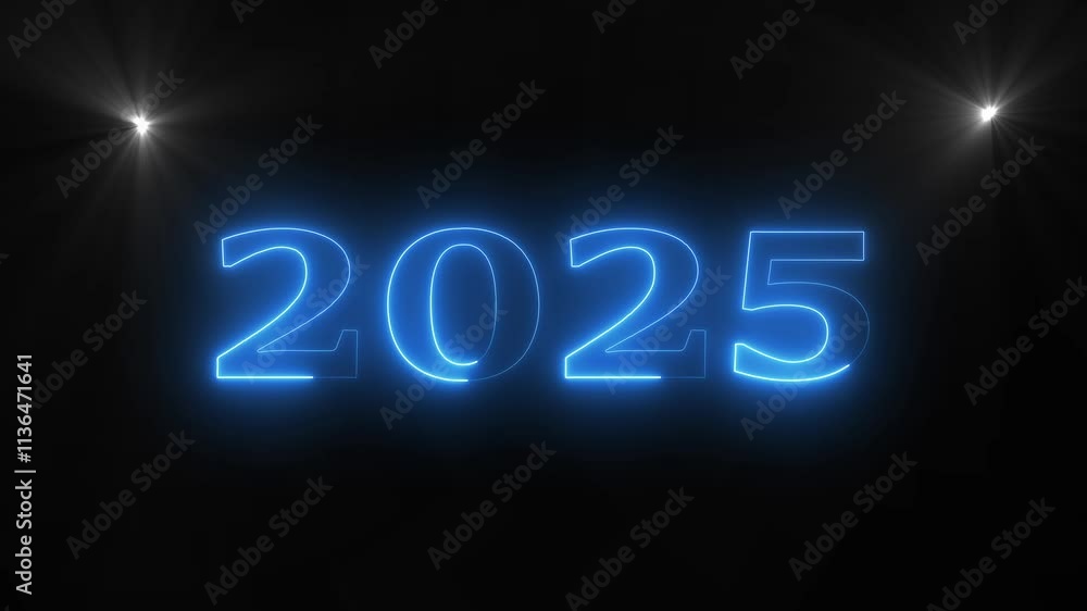 Happy new year 2025 neon animated background greetings happy new year 2025 fireworks neon text. Happy new year 2025 neon animated background greetings happy new year 2025 fireworks neon text.