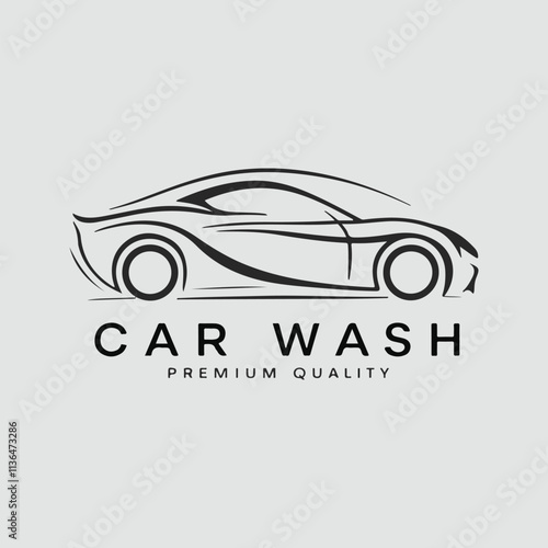 a sleek and modern car wash logo design