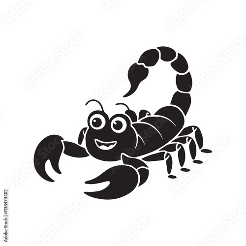 Scorpion silhouette vector art illustration. photo