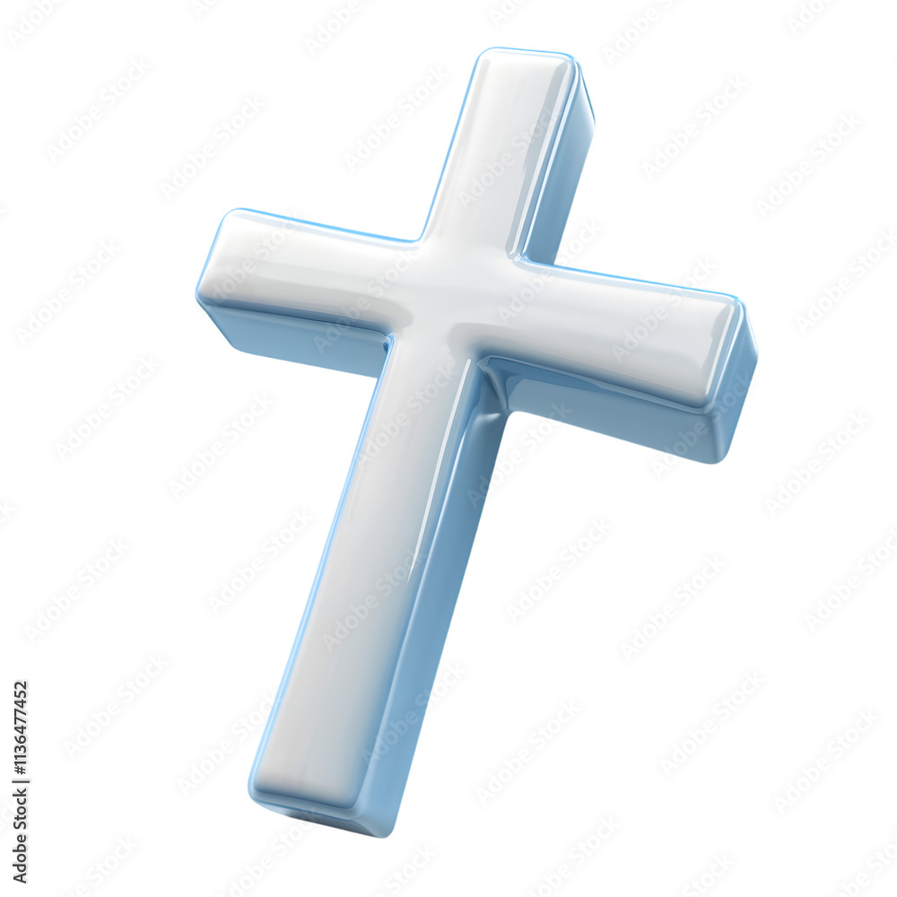 Fototapeta premium 3D cross icon