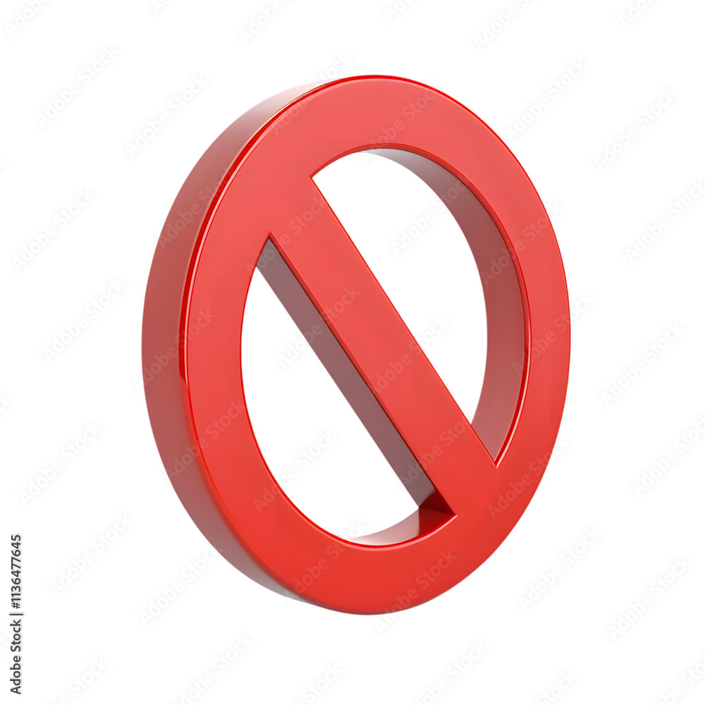 3d render of a sign not allowed 3d render of a sign not allowed