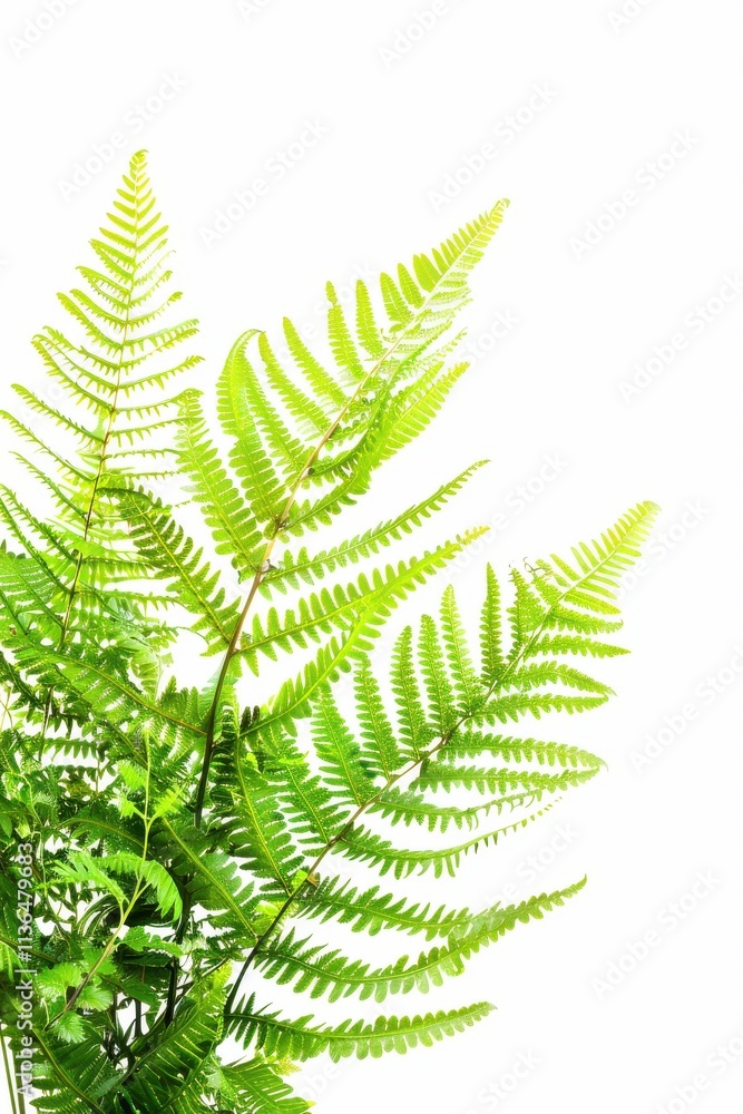 Lush green fern plant isolated on white background nature photography Lush green fern plant isolated on white background nature photography