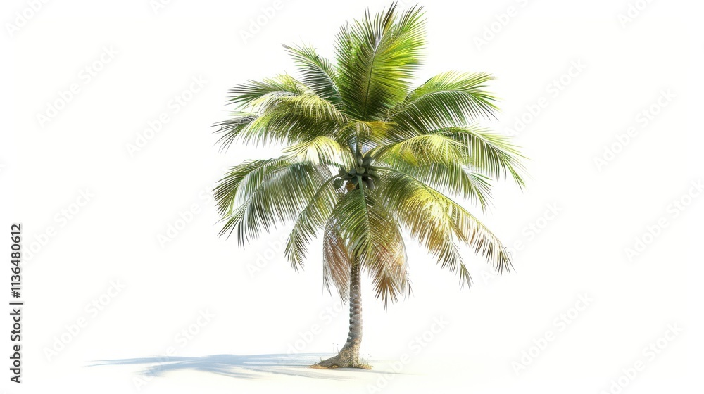 Obraz premium Isolated armir palm tree natural setting plant life bright environment