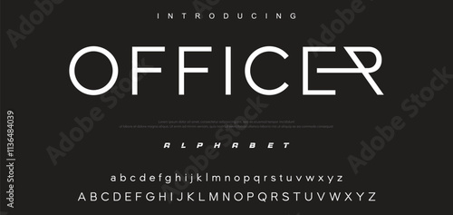 Modern Bold Font. Sans Serif Font. Regular Uppercase Lowercase Typography urban style alphabet fonts for fashion, sport, technology, digital, movie, logo design, vector illustration