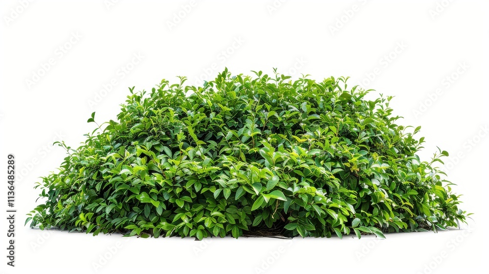 Lush green bush plant isolated on white background nature concept Lush green bush plant isolated on white background nature concept
