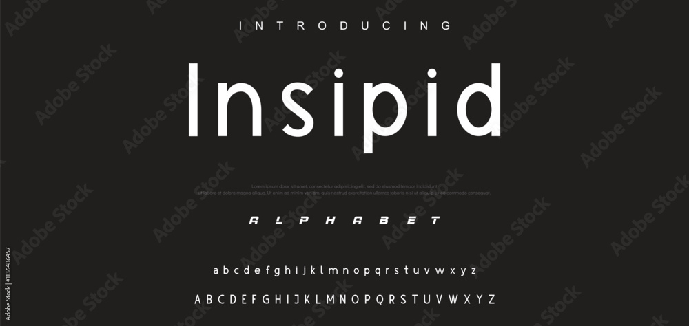Modern Bold Font. Sans Serif Font. Regular Uppercase Lowercase Typography urban style alphabet fonts for fashion, sport, technology, digital, movie, logo design, vector illustration