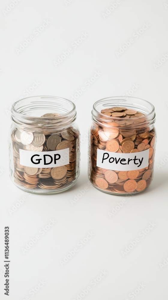 Economic Disparity Concept: Overflowing Economic Disparity Concept: Overflowing