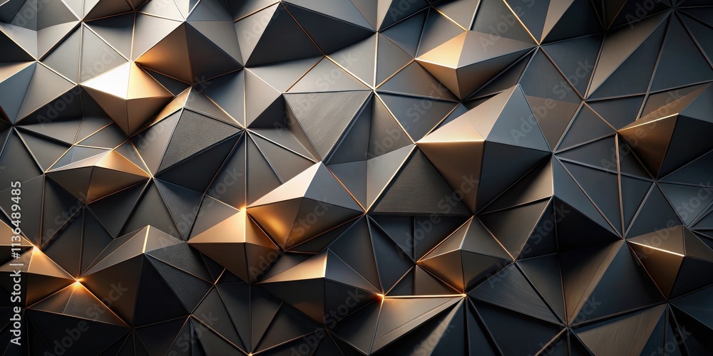 Abstract Dark Gray and Gold Triangular Geometric Pattern Abstract Dark Gray and Gold Triangular Geometric Pattern