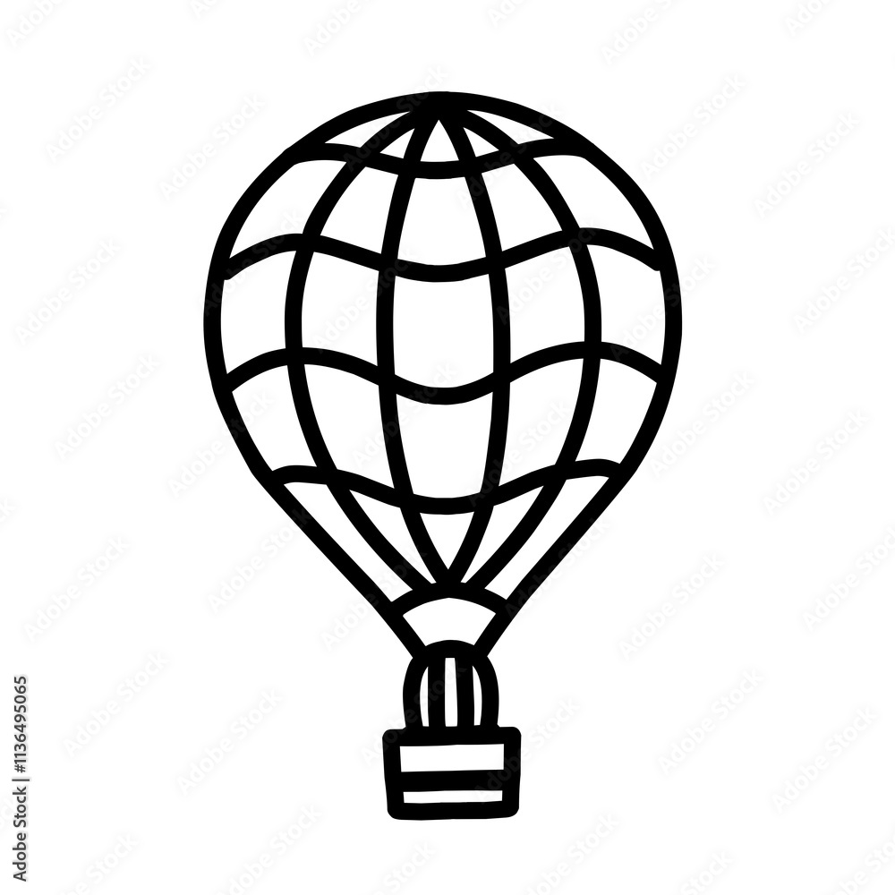 Obraz premium Vector icon hot air balloon