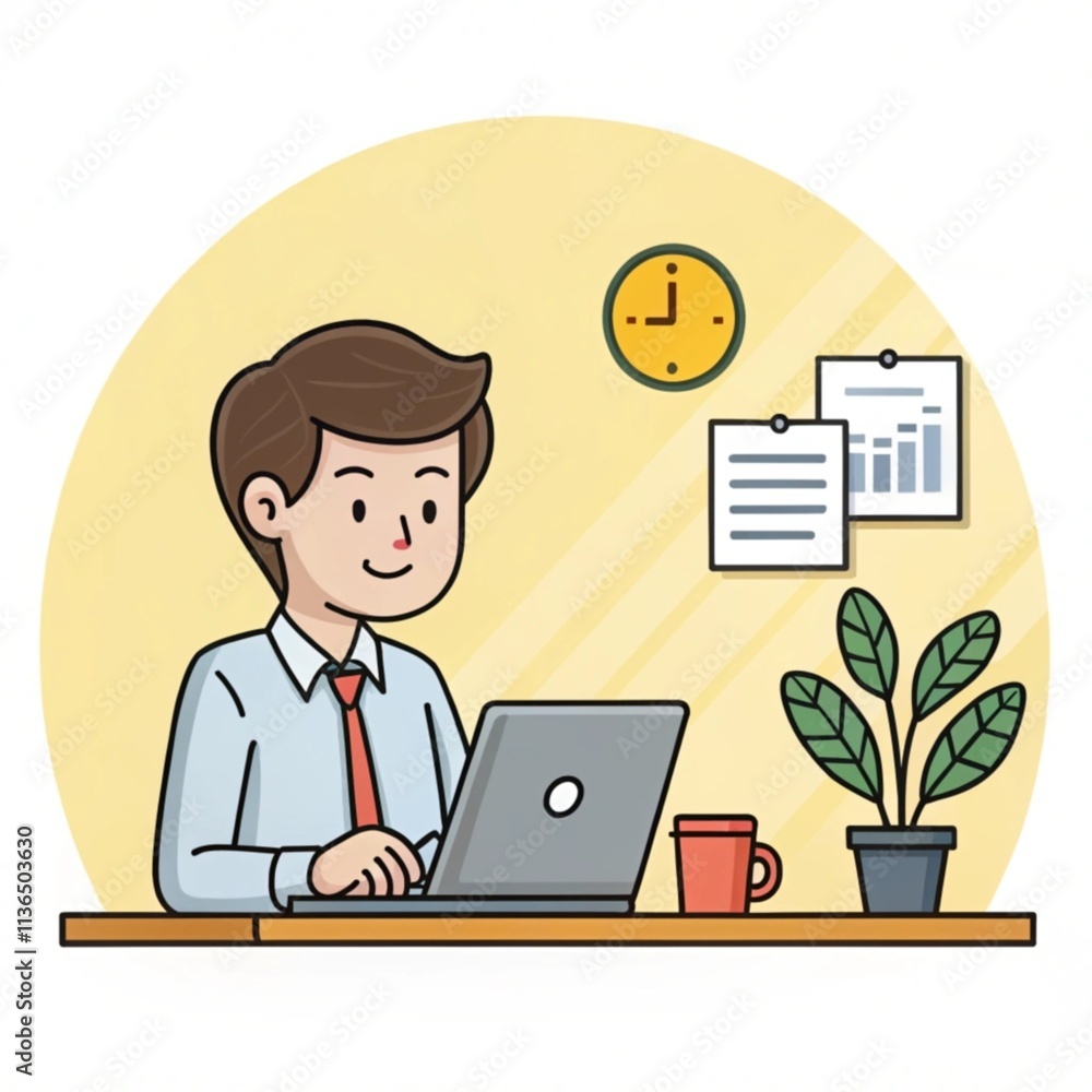 Create a corporate cartoon style illustration feat Create a corporate cartoon style illustration feat