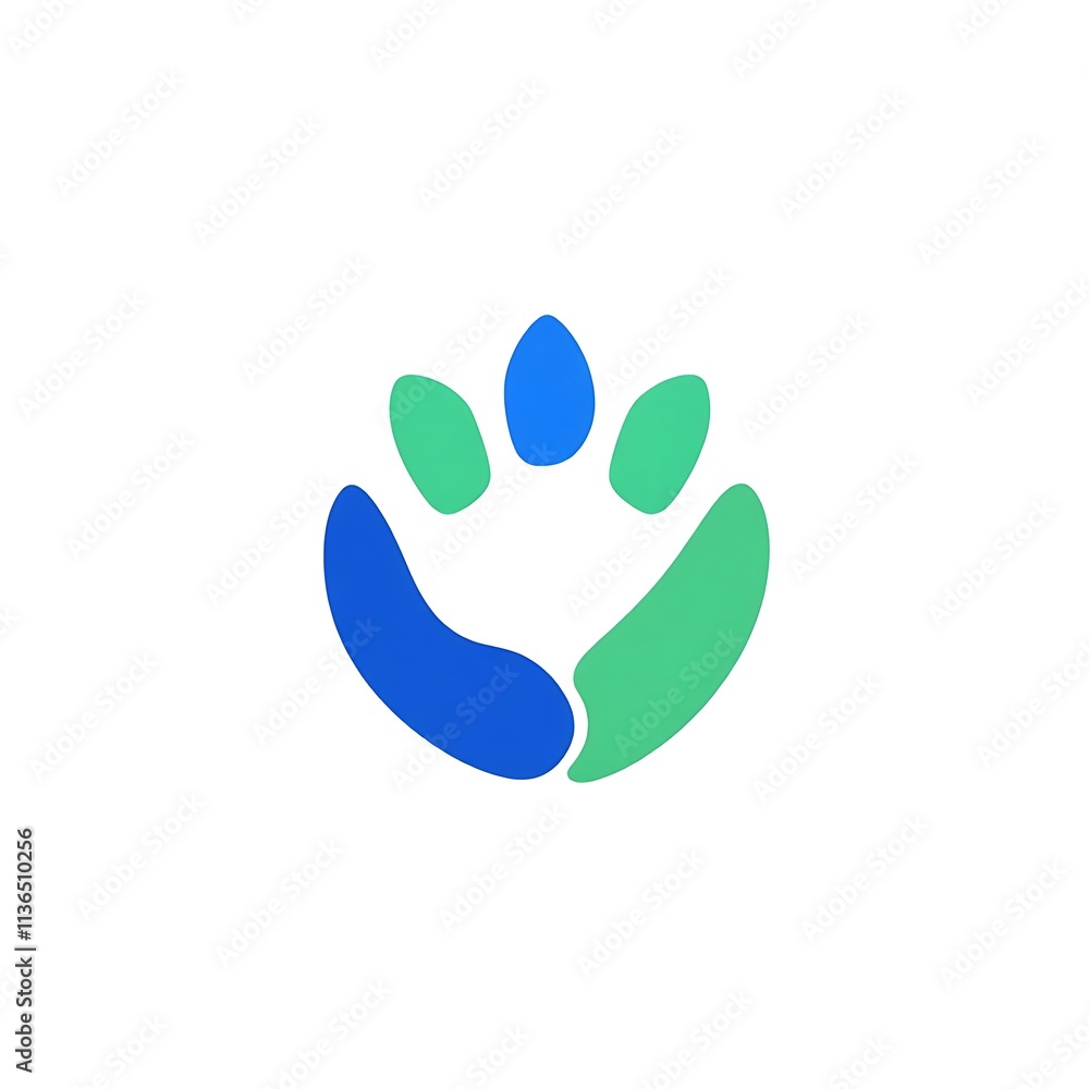 Abstract Logo: Eco-Friendly Hands Protecting Nature Abstract Logo: Eco-Friendly Hands Protecting Nature