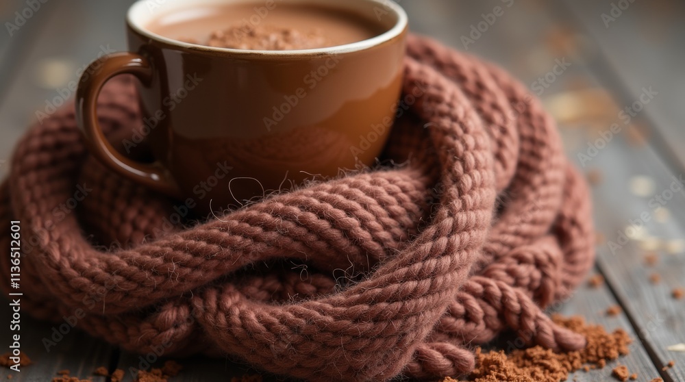 Mocha mousse is the color of 2025, cocoa, fabric, yarn, scarf, clothing Mocha mousse is the color of 2025, cocoa, fabric, yarn, scarf, clothing