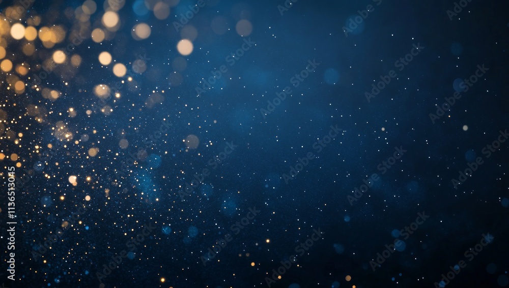 Fototapeta premium Stunning Bokeh Background with Sparkling Golden Lights, Perfect for Holiday Celebrations or Nighttime Ambiance