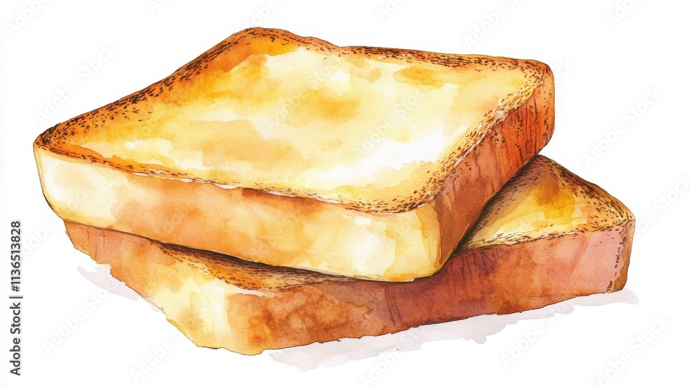 Two Slices of Toasted Golden Brown Bread Two Slices of Toasted Golden Brown Bread