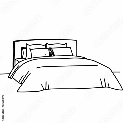 sketch of a bedroom