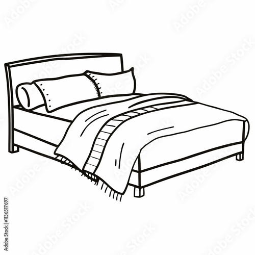 bed in hotel room
