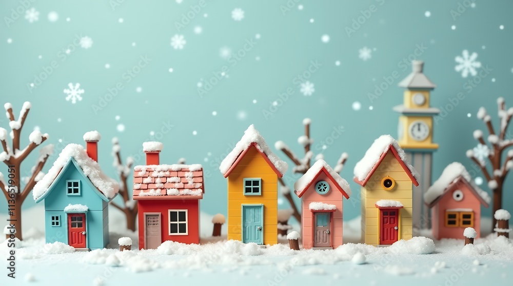 Christmas miniature diorama : Night in a Snowy Village, Santa Claus and reindeer, Christmas Tree and Snowman, and more Christmas miniature diorama : Night in a Snowy Village, Santa Claus and reindeer, Christmas Tree and Snowman, and more