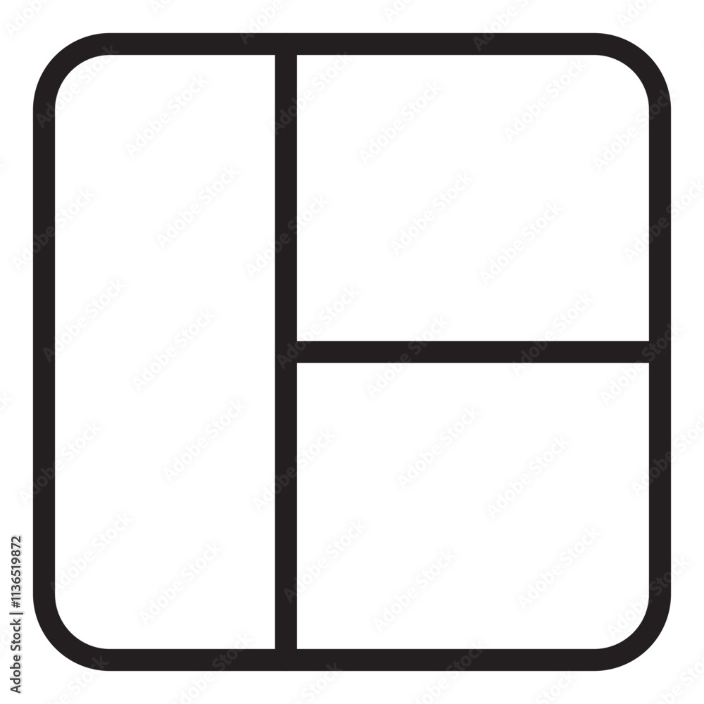 Collage Icon. Black and White Outline Icon Collage Icon. Black and White Outline Icon