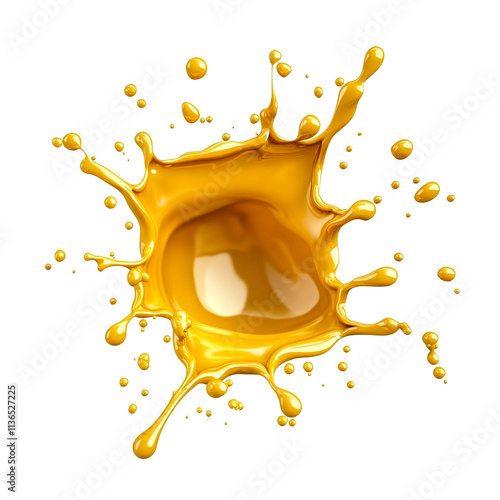 Polished Gold Liquid Splash in 3D