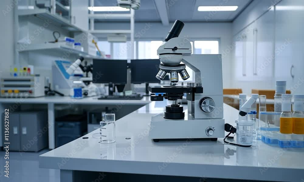 Modern Scientific Laboratory Microscope Research Modern Scientific Laboratory Microscope Research