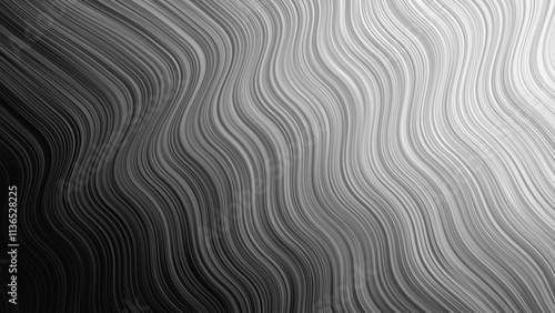 Ripple Waveform Pattern Vector Grey Shades Striped Structure Abstract Background. Optical Illusion of Movement Psychedelic Acid Trip Conceptual Hypnotic Graphics Wallpaper. Modern Op Art Illustration