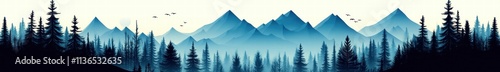 Majestic mountain range with dense forests and serene atmosphere, perfect for nature lovers and adventure seekers.