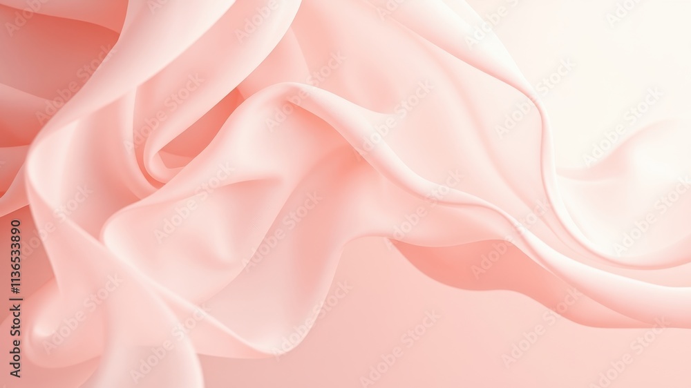 Abstract Draped Fabric in Soft Peach Hues Elegant Texture and Flowing Lines for Design Inspiration Abstract Draped Fabric in Soft Peach Hues Elegant Texture and Flowing Lines for Design Inspiration