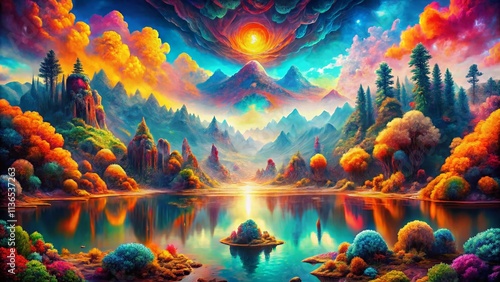 Insane Desktop Backgrounds: Double Exposure Abstract Art, Psychedelic Wallpapers, Digital Art, 4K Ultra HD, High Resolution