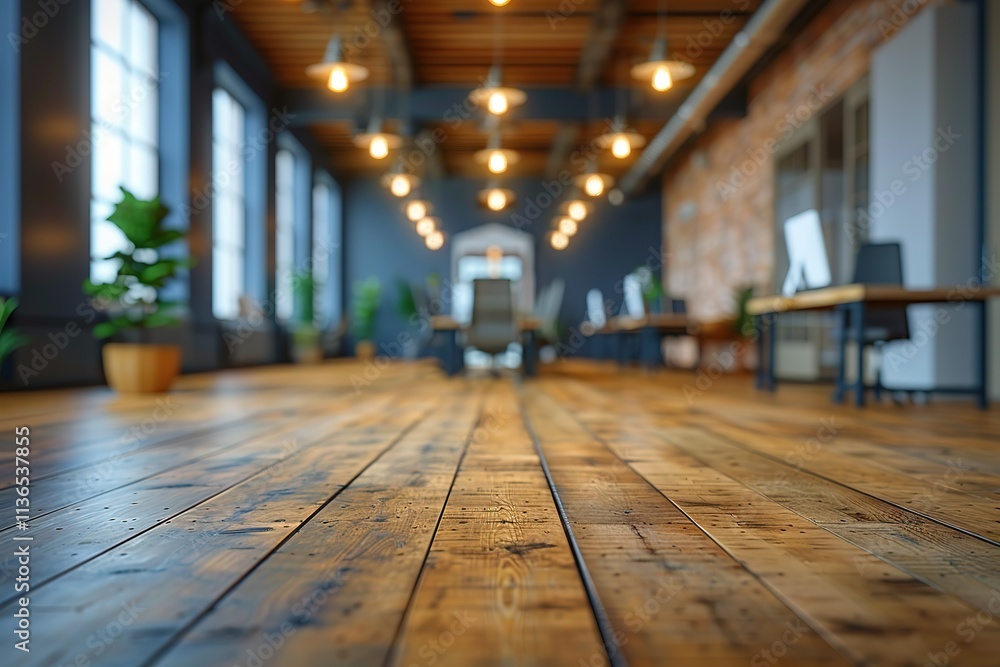 Rustic wooden floor in a modern office. Rustic wooden floor in a modern office.