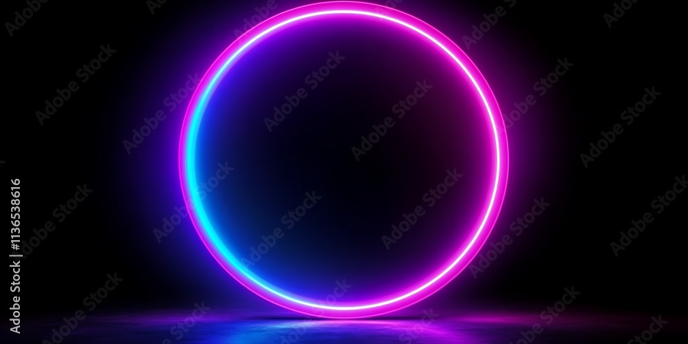 Abstract Neon Glow Circle with Purple and Blue Lights, Neon Lights, Abstract Background, Glowing Circles, Generative Ai Abstract Neon Glow Circle with Purple and Blue Lights, Neon Lights, Abstract Background, Glowing Circles, Generative Ai