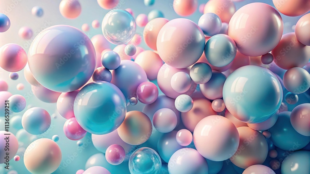 Abstract pastel spheres floating in a dreamy, ethereal space. A vibrant, colorful cluster of glossy orbs creates a captivating visual effect. Abstract pastel spheres floating in a dreamy, ethereal space. A vibrant, colorful cluster of glossy orbs creates a captivating visual effect.