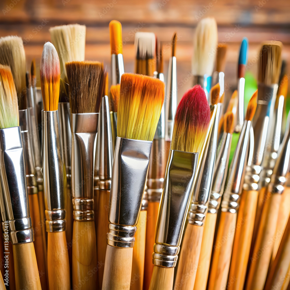 Fototapeta premium A collection of paintbrushes
